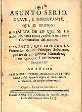 Tratado sobre el cómputo del tiempo del carmelita Miguel de Hualde (1775)[17]​