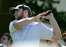 Singer Justin Timberlake at the 2006 AT&T Pebble Beach National Pro-Am. Justin Timberlake golf.jpg