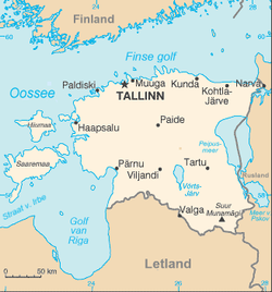 Kaart van Estland.