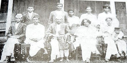 Kendriya Muslim Sahitya Sangsad, the leading body of Sylheti litterateurs, hosting the poet Qazi Nazrul Islam during his visit.