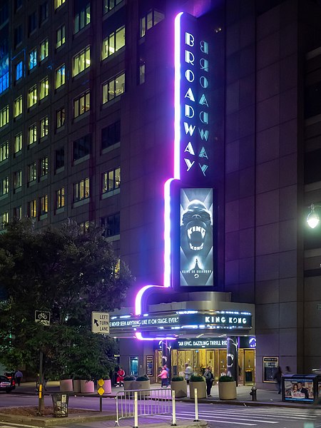 The Broadway Theatre in 2019, playing King Kong