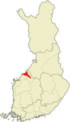 Location of Kokkola in Finland