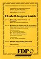 Einladung zu einem Referat in Zürich, 1987