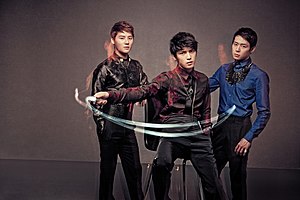 JYJ appears in LG Optimus Q2 photoshoot. From left to right: Junsu, Jaejoong and Yoochun.