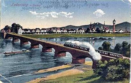 Neckar Bridge at Ladenburg 1900