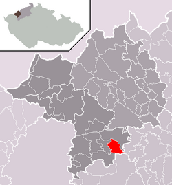 Location in Chomutov District