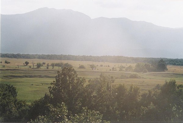 Livno karst field and mountain Dinara