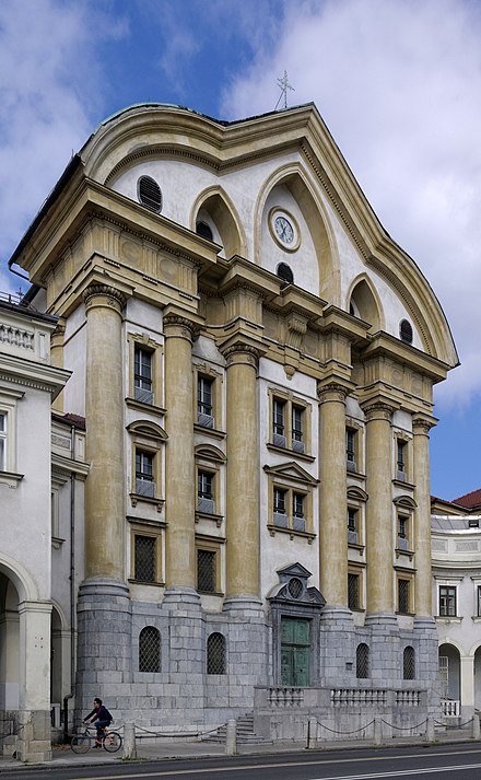 Ursuline Church along Slovene Street