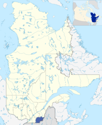 エストリー地域のケベック州内の位置
