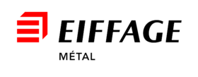 Logo Eiffage in metallo