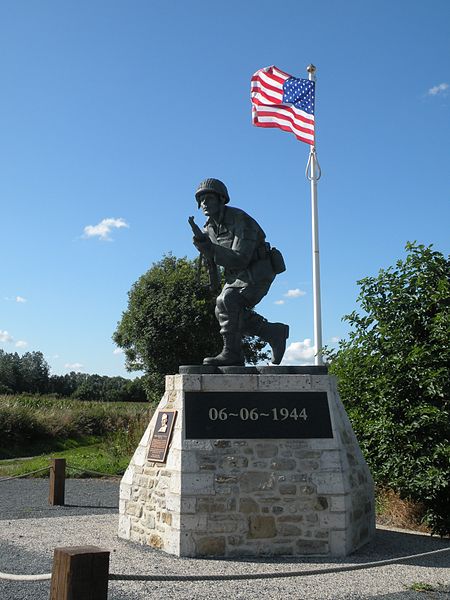 The Richard D. Winters Leadership Monument near Sainte-Marie-du-Mont, Normandy, France