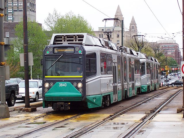 A Green Line train on the "B" Branch in 2006
