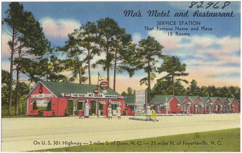 File:Ma's Motel and Restaurant, service station. On U.S. 301 Highway -- 3 miles S. of Dunn, N. C., on U.S. 301 Highway -- 23 miles N. of Fayetteville, N. C. (5756063938).jpg