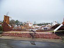 Damage from the EF3 Magee, Mississippi tornado Magee tornado damage.JPG