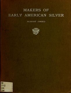 Robert Ensko American silver expert