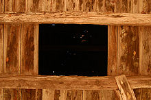 Looking up into the winnowing barn at Mansfield Plantation, Georgetown, SC MansfieldWinnowingBarn01.jpg