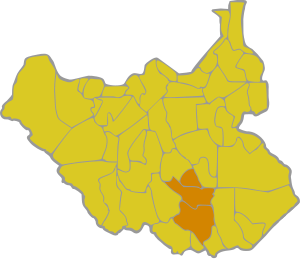 Mapa de la Arquidiócesis de Juba