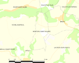 Mapa obce Montgru-Saint-Hilaire