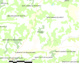 Mapa obce Fouleix