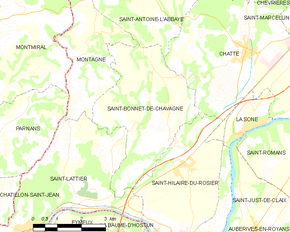 Poziția localității Saint-Bonnet-de-Chavagne