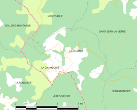 Mapa obce La Chamba