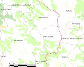 Mapa obce Saint-Hilaire