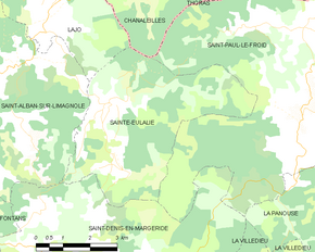 Poziția localității Sainte-Eulalie