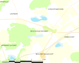 Mapa obce Bouconville-sur-Madt