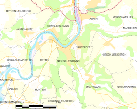 Mapa obce Sierck-les-Bains