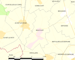 Poziția localității Bihucourt