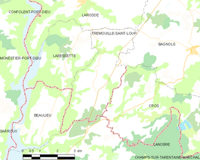 Poziția localității Trémouille-Saint-Loup