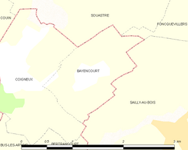 Mapa obce Bayencourt