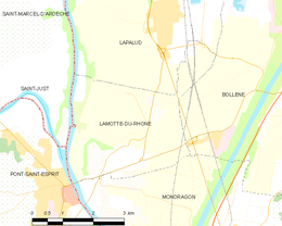 Lamotte-du-Rhône - Localizazion