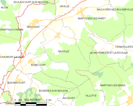 Mapa obce Sauville