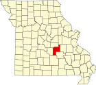 費爾普斯縣在密蘇里州的位置