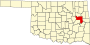 Map of Oklahoma highlighting Muskogee County.svg