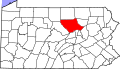 Map of Pennsylvania highlighting Lycoming County.svg