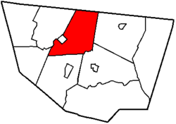 Map of Sullivan County, Pennsylvania highlighting Forks Township
