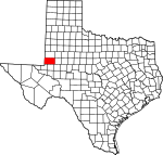 Map of Texas highlighting Andrews County.svg