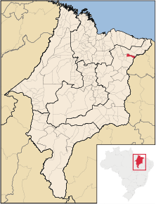 Kart over Milagres do Maranhão