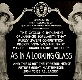 Marion Leonard, As in a Looking Glass (1913), ad from Motion Picture World, cropped.jpg