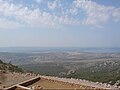 View of the region of Maslenica, at the south exit of the Sv. Rok tunnel in Dalmatia, Croatia