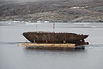 Maud bogserad genom Bellot Strait mot Grönland tidigt i september 2017.