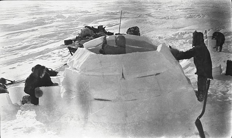 File:Men building a snowhouse at M'Clure Strait (51124).jpg