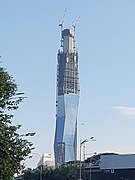 Menara Warisan Merdeka di Kuala Lumpur ketika belum selesai dibina pada Julai 2020.