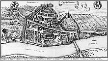 Planvedute der Stadt Schaffhausen von Matthäus Merian d. Ä., 1642