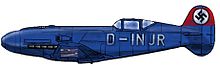 Messerschmitt Me 209 V1 showing its colors and markings Messerschmitt Me 209.jpg