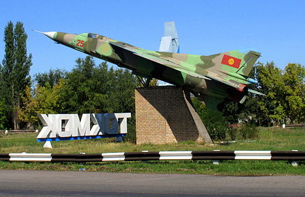 Kyrgyzstan MiG-23 on display in Tokmok.
