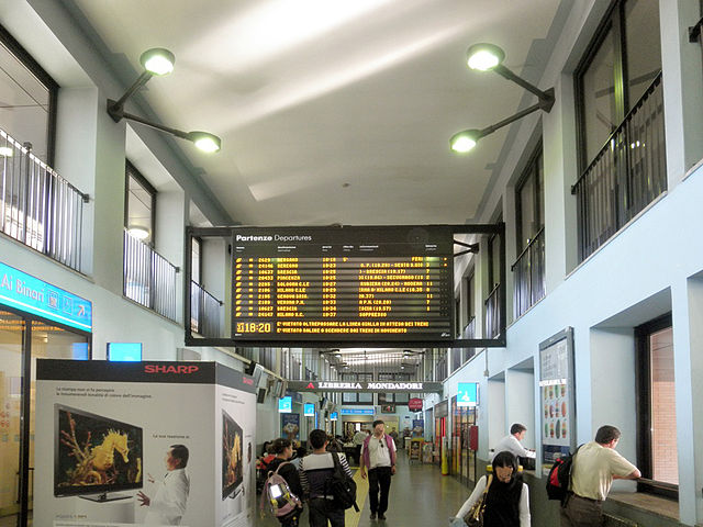 Inside the passenger building