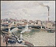 Les Ponts Boieldieu à Rouen, matin, temps mouillé